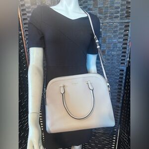 Kate Spade, New York Cameron Lux removable Crossbody off white dome satchel.